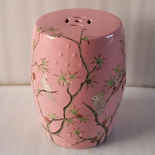 Diodceraic Dekorativer Trommelhocker für Garten und Patio, glasierte chinesische Keramiktisch für Cottage- und Boho-Stil(E2) von Diodceraic