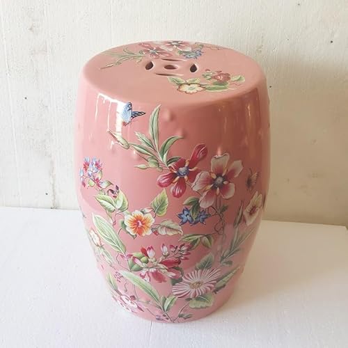 Diodceraic Dekorativer Trommelhocker für Garten und Patio, glasierte chinesische Keramiktisch für Cottage- und Boho-Stil(E3) von Diodceraic