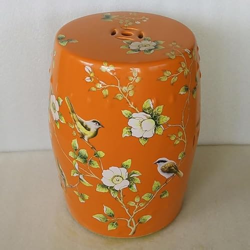 Diodceraic Dekorativer Trommelhocker für Garten und Patio, glasierte chinesische Keramiktisch für Cottage- und Boho-Stil(G2) von Diodceraic