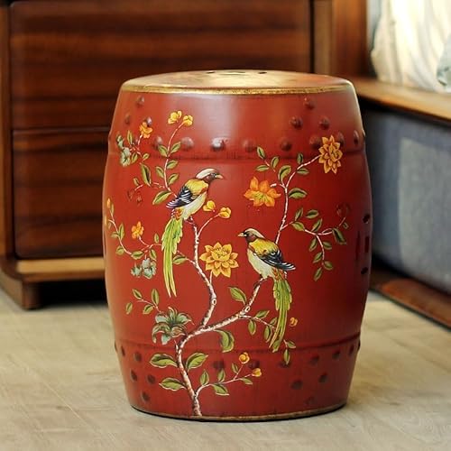 Diodceraic Dekorativer keramischer Trommelhocker, vielseitiges Chinoiserie-Stück für Wohnzimmer, Badezimmer oder Außenbereiche(E) von Diodceraic