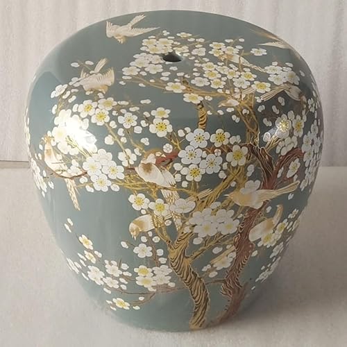 Diodceraic Keramischer Trommelgartenhocker, klassisches chinesisches Design für Außenlaubendekoration und Akzent im Innenwohnzimmer(C12) von Diodceraic