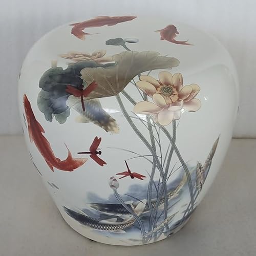 Diodceraic Keramischer Trommelgartenhocker, klassisches chinesisches Design für Außenlaubendekoration und Akzent im Innenwohnzimmer(D3) von Diodceraic