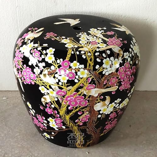 Diodceraic Keramischer Trommelgartenhocker, klassisches chinesisches Design für Außenlaubendekoration und Akzent im Innenwohnzimmer(H) von Diodceraic