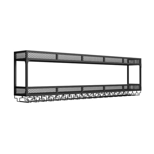 Weinregal Zur Wandmontage Mit LED-Beleuchtung Glasregal Eisen Display Ständer Weinhalter Mit Regalen Industrielles Wand-Weinregal Mit Led Modernes Schlichtes Wand-Weinregal Für Zuhause,Restaurant,Bars von Diodceraic