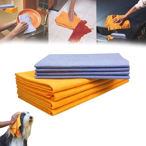 Dioeazh 8 Stück Ultra-absorbierende miracless Cleaning Shammy | 2025 New Multi-Purpose Cleaning Shammy Chamois Handtuch Tuch | Ultra-Absorbent Reusable Non-Woven Shammy Cloth von Dioeazh