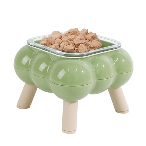 Dioeazh Erhöhte Katzenschüssel | Kippstabiler Tierfutterspender | Rutschfester erhöhter Katzenfutternapf für Zuhause Innenbereich Reisen Wohnzimmer von Dioeazh