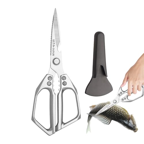 Dioeazh Küchenschere Für Lebensmittel - Allzweck Küchenschere Aus Edelstahl - Vielseitige Edelstahl-Schere Für Hühnerknochen Geflügel Meeresfrüchte Fleisch Küchengebrauch Spülmaschinengeeignet von Dioeazh