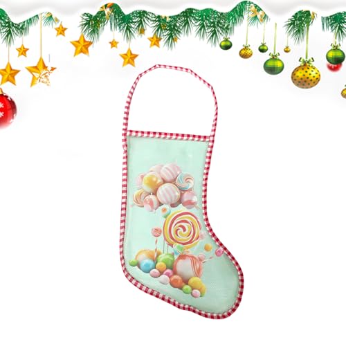 Dioeazh Niedliche Weihnachtsstrümpfe Netz - Winterfest Strümpfe - Beutel Für Partysnacks Geselligkeit Zuhause Süßigkeiten Aktivitäten von Dioeazh