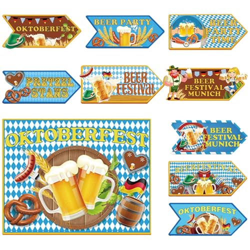 Dioeazh Oktoberfest Gartenschild,Deko Für Oktoberfest Party - Aus Holz Für Gäste Deutsche Outdoor Rasen Garten Partys Und Events von Dioeazh