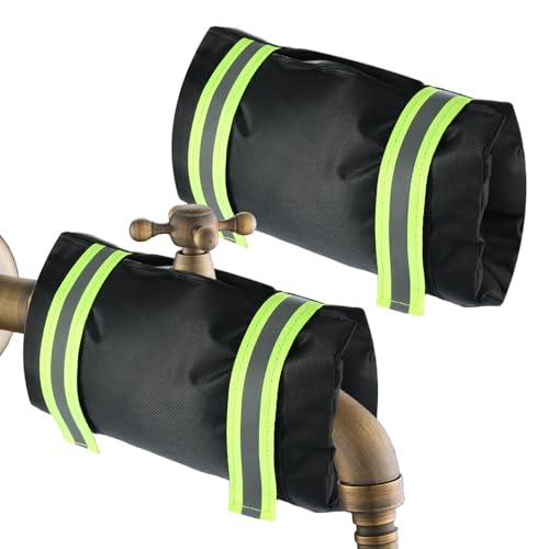 Dioeazh Outdoor Wasserhahn Hauben 2 Stück | 25x18 cm Reflektierender Hahnenschutz,Frostsicherer Schutz Für Haus Bauernhof Garten Bei Kälte Bewässerungssystem von Dioeazh
