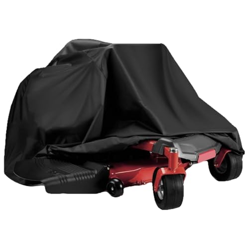 Rasenmäher Abdeckung, Outdoor-Rasenmäherabdeckung, Heavy Duty Wasserdicht Abdeckhaube Für Rasenmäher, Schutz Traktorteile Aufbewahrung Zubehör Für Regen Mähen Garten Garage Outdoor-Ausrüstung Pflege von Dioeazh