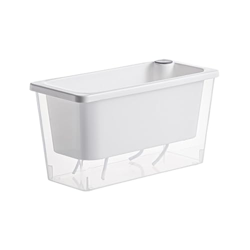 Rechteckige selbstbewässernde Blumentöpfe, Rechteckige Pflanztopf Kräutertopf Fensterbank Blumenkasten mit wasserspeicher, Moderne Kunststoff Blumentöpfe für Küche Balkon Fensterbank(26.5x14x12cm) von Dioeazh