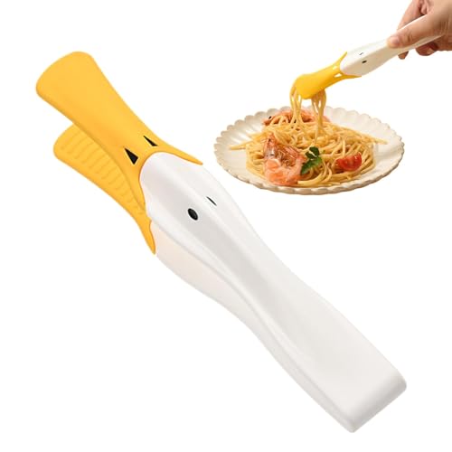 Silikon Küchenzange, Silikon-Küchenutensilien Im Enten-Design Mit Hitzebeständigem Silikongriff, Enten Küchen Zange Mit Starker Griff, Ideal Zum Kochen, Grillen von Dioeazh