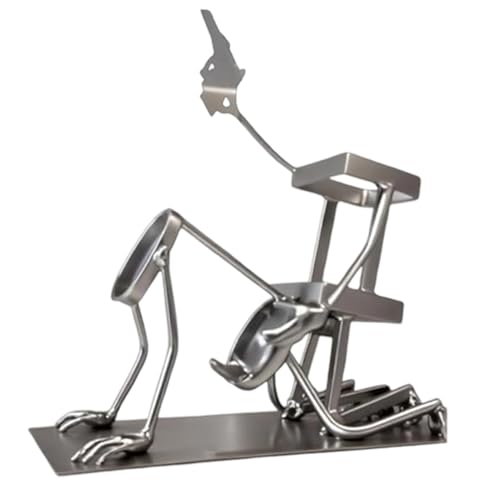 Totenkopf Cola Und Weinflaschenständer, Lustiger Metall-Totenkopf-Skelett-Bar-dekors, Steampunk-Stil Getränkeständer Getränkeständer Steampunk Stil Für Home Kitchen Counter Table Shelf Pantry Cabinet von Dioeazh