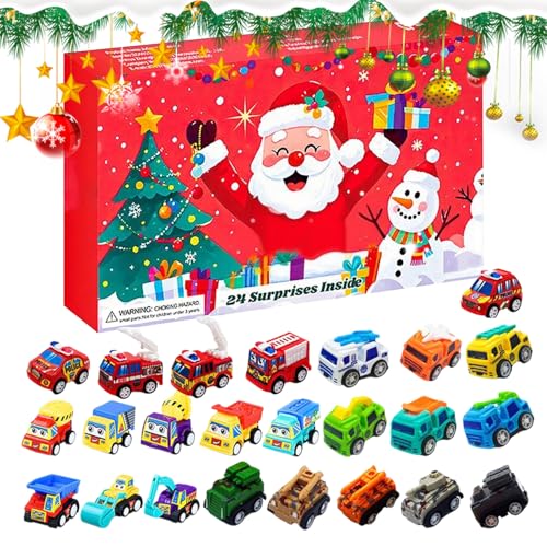 Weihnachten Spielzeugautos Adventskalender 2025, 24 Tage Weihnachts-Countdown-Kalender Mit 24 Plastik Verschiedenen Baufahrzeugen, Sammelfahrzeuge Spielzeug Für Kinder Geburtstag Familienfest Party Weihnachten Spielzeugautos Adventskalender 2025, 24 Tage Weihnachts-Countdown-Kalender Mit 24 Plastik Verschiedenen Baufahrzeugen, Sammelfahrzeuge Spielzeug Für Kinder Geburtstag Familienfest Party von Dioeazh