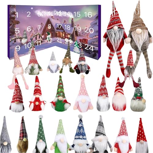 Weihnachtsgnom-Adventskalender 2025, 24-Tage-Gnom Countdown-Kalender Mit 24 Plüsch-Gnom-Ornamenten, Kindlich Und Niedlich, Weihnachtsfeier Für Erwachsene, Kinder Weihnachtsfiguren Doll Plüsch T T. Weihnachtsgnom-Adventskalender 2025, 24-Tage-Gnom Countdown-Kalender Mit 24 Plüsch-Gnom-Ornamenten, Kindlich Und Niedlich, Weihnachtsfeier Für Erwachsene, Kinder Weihnachtsfiguren Doll Plüsch T T. von Dioeazh