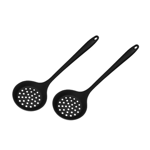 2 Stück Multifuntional Silikon Skimmer Kochen Sieb Löffel mit langem Griff Lebensmittel Sieb Löffel zum Kochen 2 Stück Multifuntional Silikon Skimmer Kochen Sieb Löffel mit langem Griff Lebensmittel Sieb Löffel zum Kochen von Diogeynu