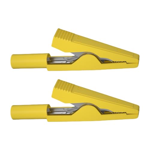 2 mm Bananenstecker, Krokodilklemme, korrosionsbeständig für stabile Signalübertragung in Labortests und elektronischen Projekten von Diogeynu