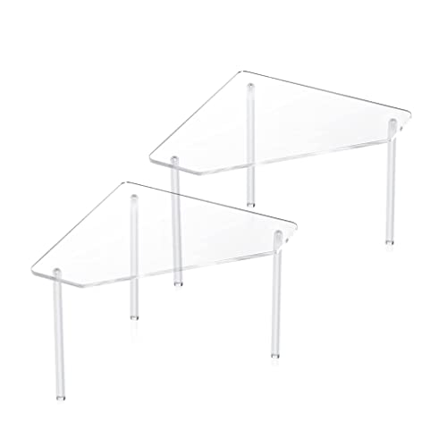 Diogeynu 2 x Acryl-Eckregale, transparent, schwimmend, Badewannen-Duschregal von Diogeynu