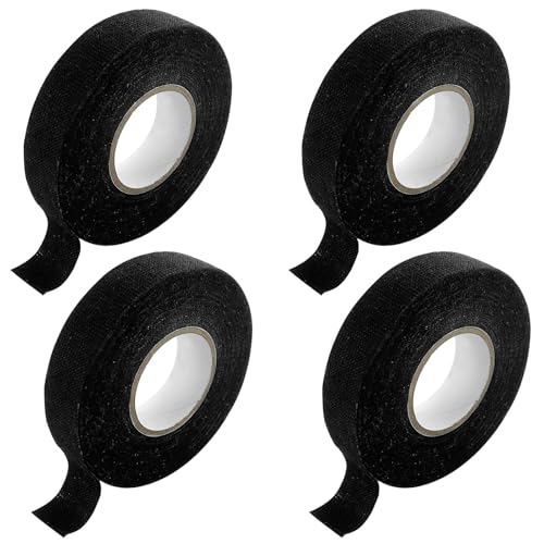 Diompirux Gewebeband Schwarz 4 Stück,Auto Kabelbaum Filzband 19 mm x 15 m,Selbstklebend Tuch Gewebeband,Auto Isolierband Gewebeband für Haushalt Kfz Motorrad,Isolierband für Auto Kabel Befestigt Diompirux Gewebeband Schwarz 4 Stück,Auto Kabelbaum Filzband 19 mm x 15 m,Selbstklebend Tuch Gewebeband,Auto Isolierband Gewebeband für Haushalt Kfz Motorrad,Isolierband für Auto Kabel Befestigt von Diompirux
