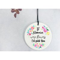 Geschenk Für Kindermädchen/Wenn Blumen Wären, Würde Ich Sie Blumenkeramikkreis Personalisierte Nachricht Auf Der Rückseite Auswählen von DiosDesigns