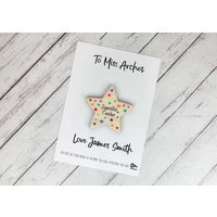 Lehrer Geschenk/Holz Magnet Karte Superstar Ende Des Schuljahres Jahres Uk Wertschätzung von DiosDesigns