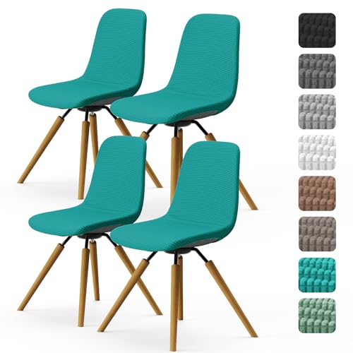 Dioxide Stuhlhussen 4er Set, Stretch Stuhlbezug Esszimmerstühlhussen Universal Stuhlhussen Abnehmbarer Waschbarer Stuhlabdeckung für Esszimmer,Hotel,Bankett,Hochzeit(Blau) von Dioxide