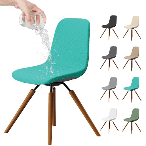 Dioxide Stuhlhussen 4er Set, Stretch Stuhlbezug Esszimmerstühlhussen Universal Stuhlhussen Abnehmbarer Waschbarer Stuhlabdeckung für Esszimmer,Hotel,Bankett,Hochzeit,Partys Deko(Blau,Wasserdicht) von Dioxide