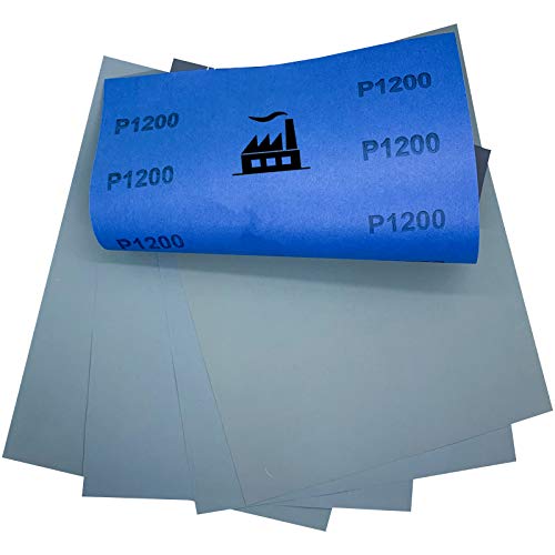 5x Dipoxy - Wasserfestes Schleifpapier P1200 Bogen 230 x 280 mm für den Nassschliff von Dipoxy