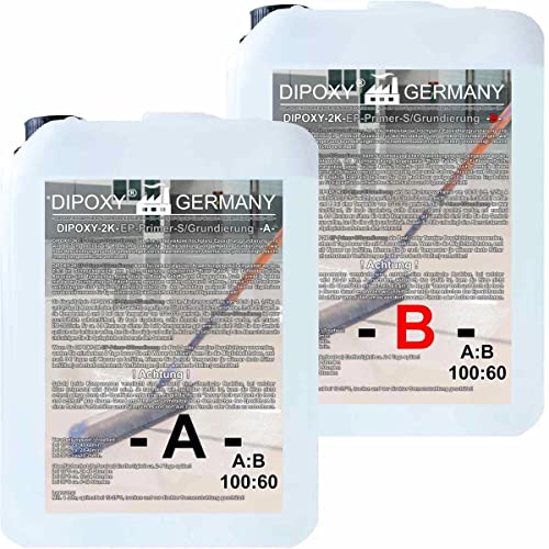 DIPOXY-2K-EP-Primer-S-Grundierung (16,8kg (A 10,0kg + B 6,0kg +0,8kg Farbe), Weiss) von Dipoxy