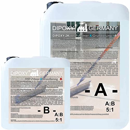 DIPOXY-2K-WEP-Primer-X-Grundierung (1,6kg (1,25kg A + 0,25kg B + 0,1kg Farbe), Schwarz) von Dipoxy