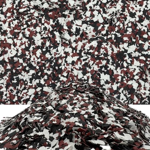 Epoxidharz Farbchips Bodenbeschichtung Garage Boden Schwarz/Weiß/Weinrot 5kg von Dipoxy