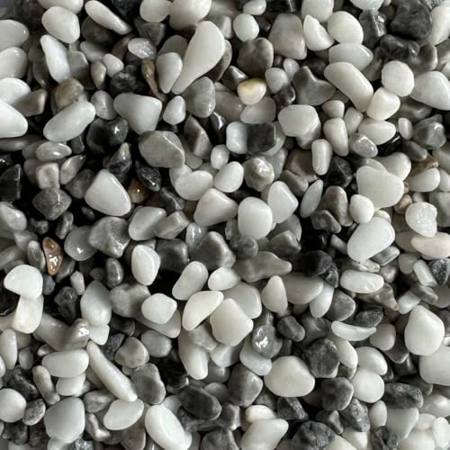 Kopie von Steinteppich Epoxidharz Set Innen & Außen (ca. 112kg / 8-10m²) | 16 Farben | 100kg 2-4mm Marmorkies + 12L, 2K Epoxidharz Bindemittel | Für Balkon, Terrasse, Treppen, Garage (Bianco Grigio) von Dipoxy