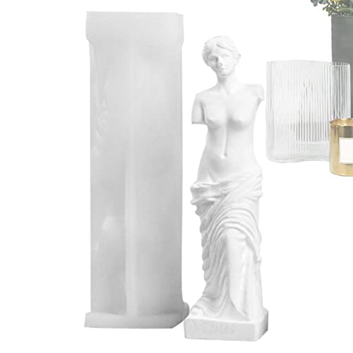 Dirfuny Kerzenformen für die Herstellung von Kerzen – Kerzenformen mit römischen Säulen, 3D, Vintage, Venus Mold, zylindrisch, mit alten griechischen Säulen, für Kuchendekoration von Dirfuny