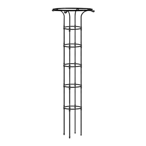 Dirfuny Rankhilfe Obelisk Metall, Ranksäule witterungsbeständig freistehend f. Kletterpflanzen u. Rosen von Dirfuny