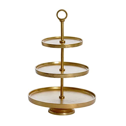 Dirk Davids Leuchten GmbH Etagere 3 Stöckig Metall Gold Deko Ständer 3 Lagig 6612085 von Dirk Davids Leuchten GmbH