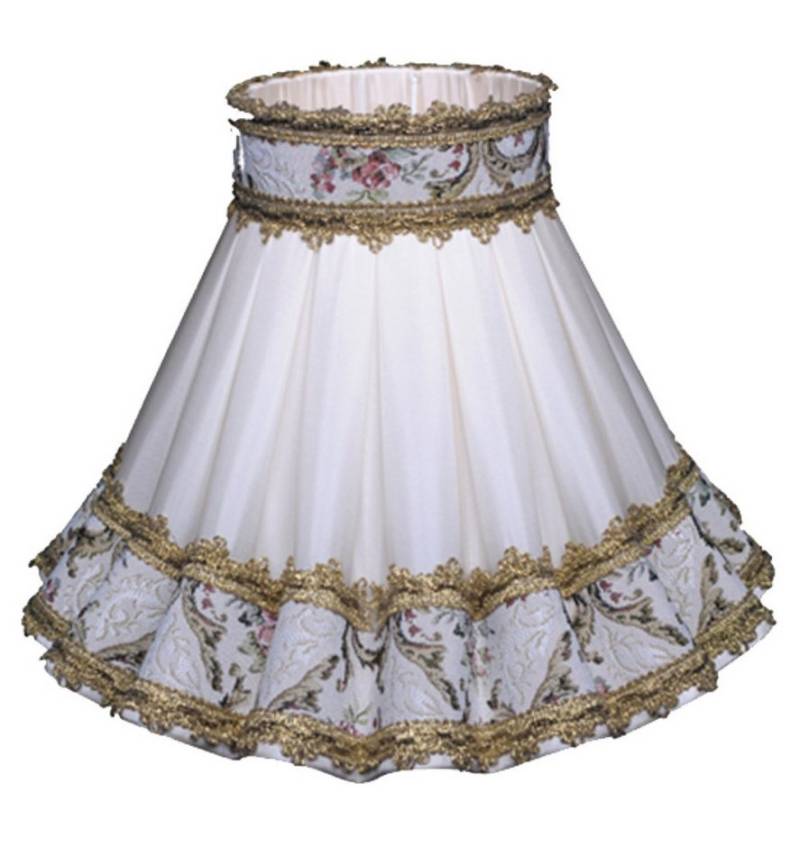 Dirk Davids Leuchten GmbH Lampenschirm Lampenschirm Rock Schirm Gobelin Seide Creme TL Ø57cm, Handgemachte goldene Bordüre Dirk Davids Leuchten GmbH Lampenschirm Lampenschirm Rock Schirm Gobelin Seide Creme TL Ø57cm, Handgemachte goldene Bordüre von Dirk Davids Leuchten GmbH