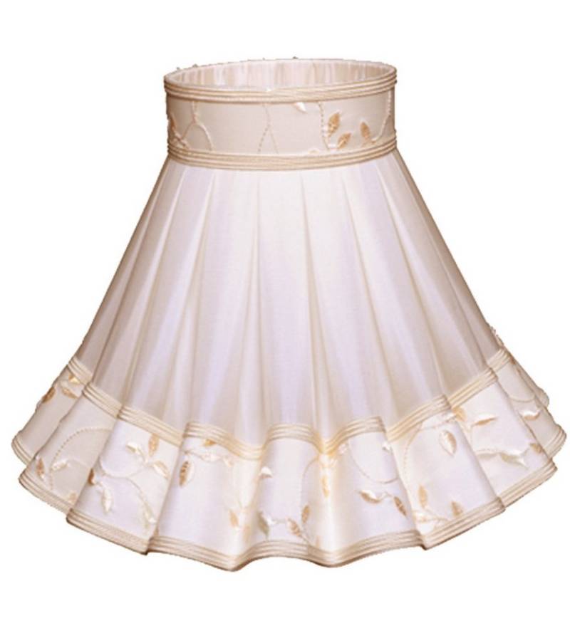 Dirk Davids Leuchten GmbH Lampenschirm Lampenschirm Rock Schirm Seide Beate Creme TL Ø50cm, Exklusiver Lampenschirm von Dirk Davids Leuchten GmbH