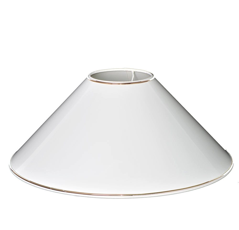 Dirk Davids Leuchten GmbH Lampenschirm Lampenschirm Rund Lack Weiß PVC + Goldprofiel TL 45-12-24cm, Exklusives Design Dirk Davids Leuchten GmbH Lampenschirm Lampenschirm Rund Lack Weiß PVC + Goldprofiel TL 45-12-24cm, Exklusives Design von Dirk Davids Leuchten GmbH