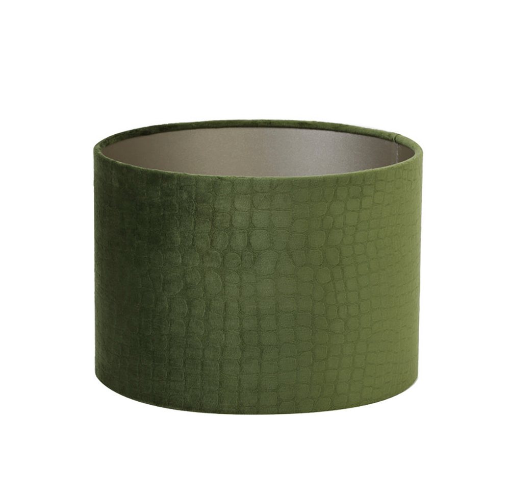 Dirk Davids Leuchten GmbH Lampenschirm Lampenschirm Zylinder Leinen Velours Grün für Standleuchte 50-50-38cm von Dirk Davids Leuchten GmbH