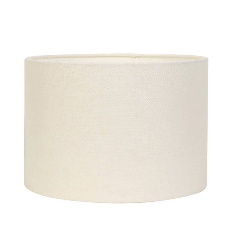 Dirk Davids Leuchten GmbH Lampenschirm Lampenschirm Zylinder in Leinen Eiweiß 25-25-18cm, Angenehmes, warmes Licht von Dirk Davids Leuchten GmbH
