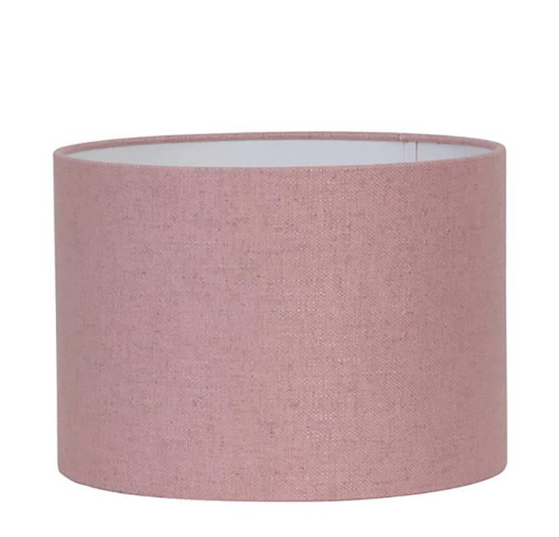 Dirk Davids Leuchten GmbH Lampenschirm Lampenschirm Zylinder in Leinen Rosa für Tischleuchte 25-25-18cm, Angenehmes warmes Licht von Dirk Davids Leuchten GmbH