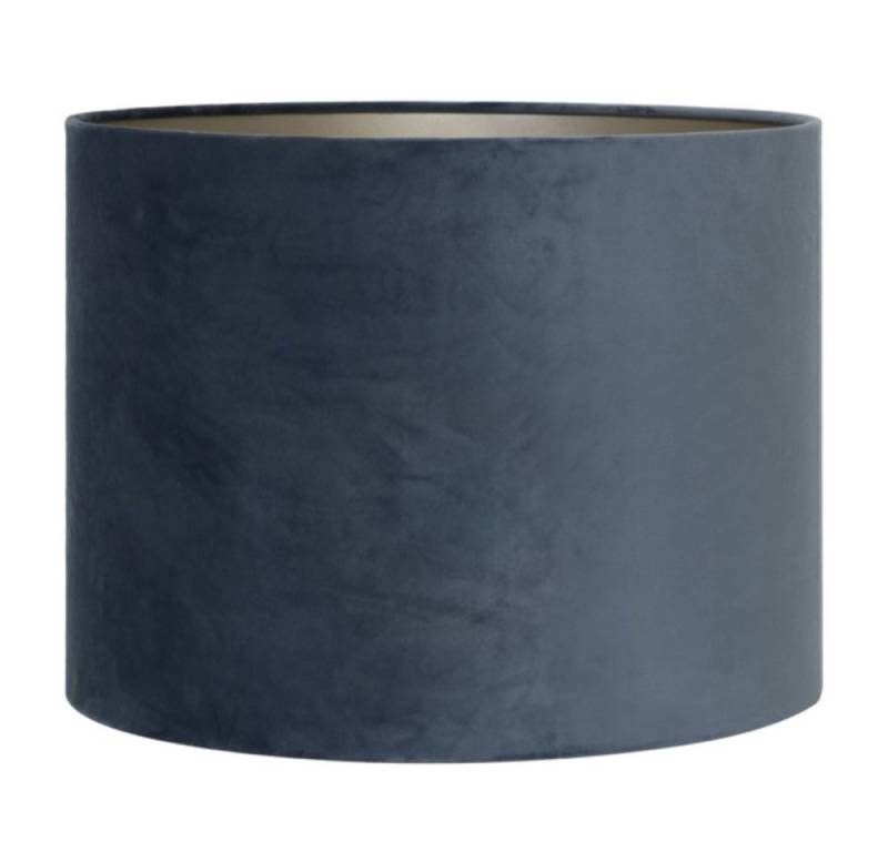 Dirk Davids Leuchten GmbH Lampenschirm Lampenschirm Zylinder in Velours Blau für Tischleuchte 30-30-21cm von Dirk Davids Leuchten GmbH