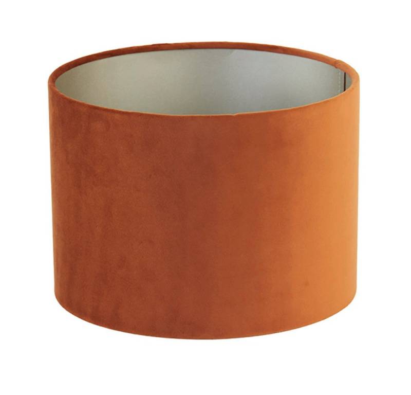 Dirk Davids Leuchten GmbH Lampenschirm Lampenschirm Zylinder in Velours Terracotta 20-20-15cm, Angenehm warmes Licht von Dirk Davids Leuchten GmbH
