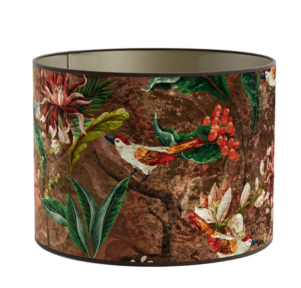 Dirk Davids Leuchten GmbH Lampenschirm Lampenschirm Zylinder in Velours mit Vogel Motiven in Braun 30-30-40, Zeitlose Eleganz Dirk Davids Leuchten GmbH Lampenschirm Lampenschirm Zylinder in Velours mit Vogel Motiven in Braun 30-30-40, Zeitlose Eleganz von Dirk Davids Leuchten GmbH