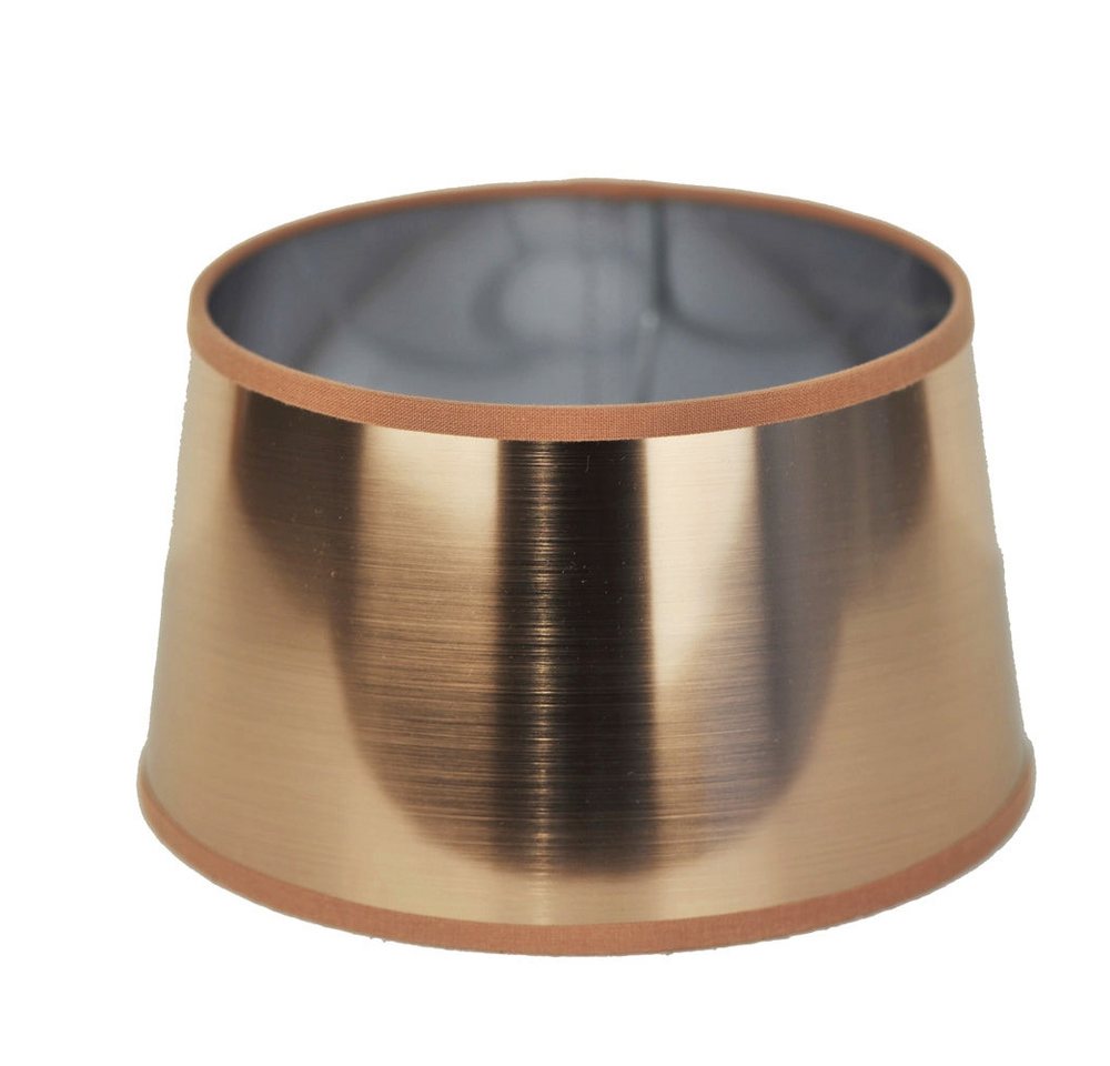 Dirk Davids Leuchten GmbH Lampenschirm Lampenschirm für Tischleuchte in Rund Lack Kupfer Gold TL 25-20-14, Hochwertiger Stoff von Dirk Davids Leuchten GmbH