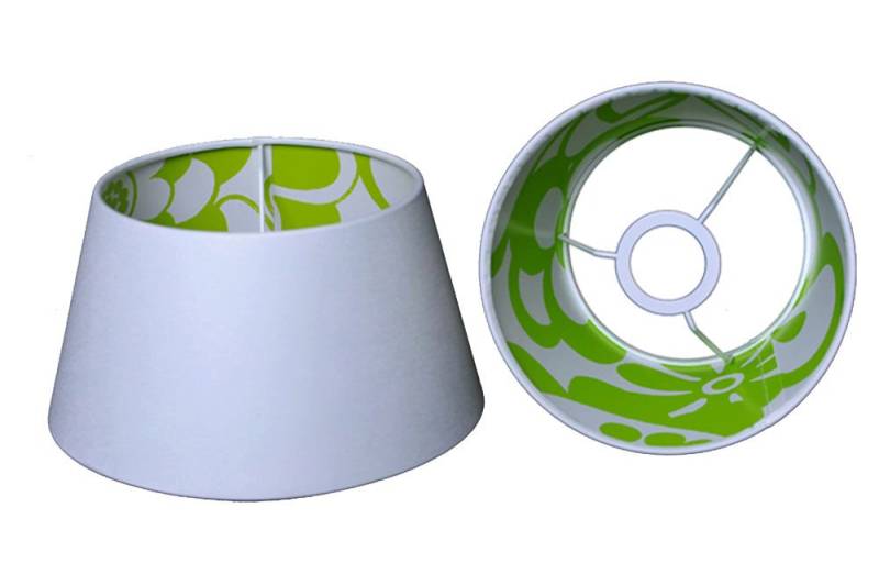 Dirk Davids Leuchten GmbH Lampenschirm Lampenschirm in Rund Flashback Chintz Grün TL 25-18-14cm, Exklusives Design von Dirk Davids Leuchten GmbH