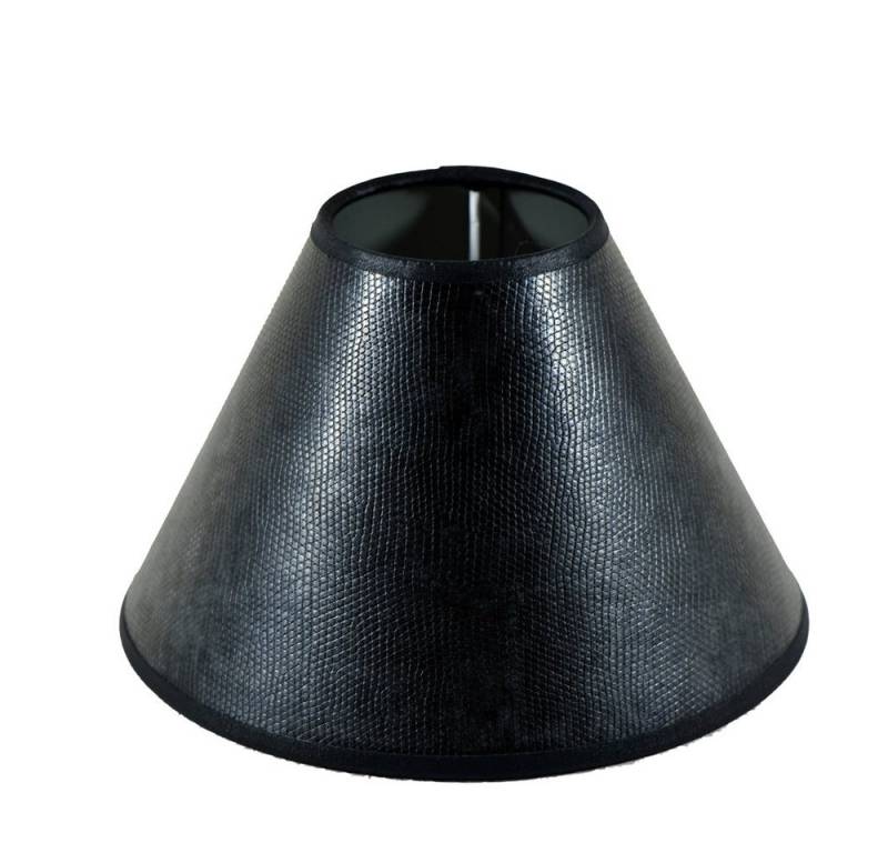 Dirk Davids Leuchten GmbH Lampenschirm Lampenschirm in Rund Leguan Schwarz innen Silber TL 20-8-13cm, Hochwertige Verarbeitung von Dirk Davids Leuchten GmbH