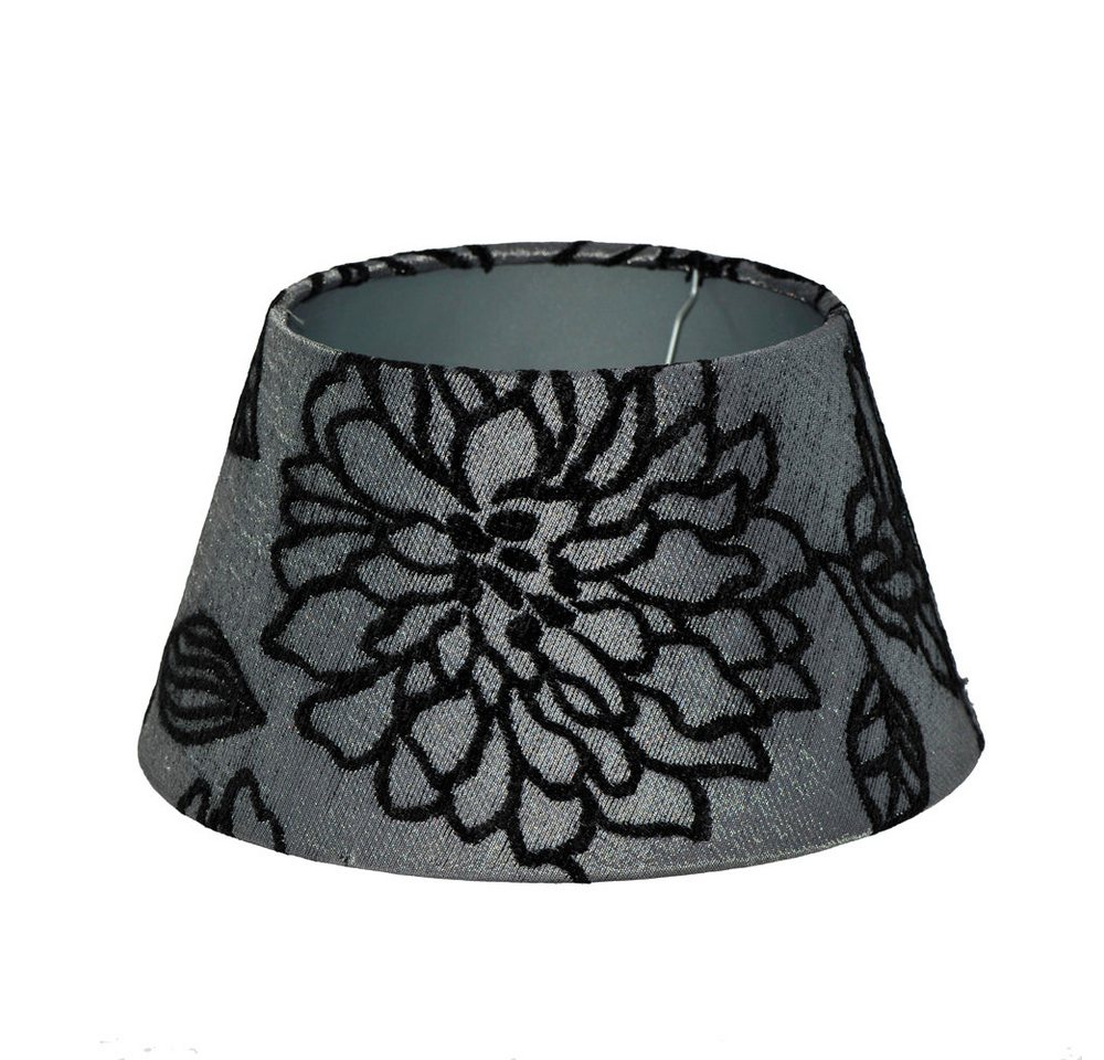 Dirk Davids Leuchten GmbH Lampenschirm Lampenschirm in Rund Leinen Vera Silber Schwarz TL 30-20-17, Florales Design Dirk Davids Leuchten GmbH Lampenschirm Lampenschirm in Rund Leinen Vera Silber Schwarz TL 30-20-17, Florales Design von Dirk Davids Leuchten GmbH