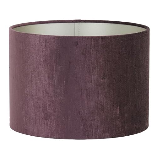 Dirk Davids Leuchten GmbH Lampenschirm Zylinder in Velours Aubergine für Tischleuchte Tischlampe 30-30-21 von Dirk Davids Leuchten GmbH